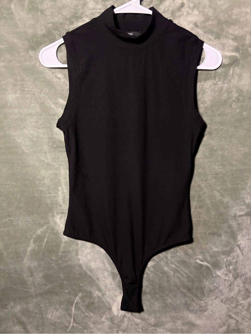 Forever 21 black ribbed sleeveless bodysuit